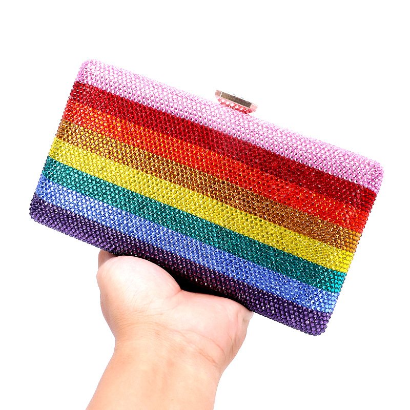 Interior Design Ai - Regenbogen Hand Tragen Abend Abendessen Tasche