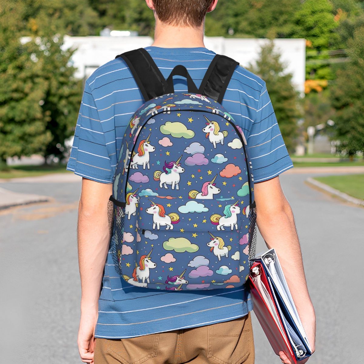 Interior Design Illustrated - Einhorn-Cartoon-Design, niedliche Einhorn-Illustration, skurrile Kinderzimmerdekoration, Rucksack,