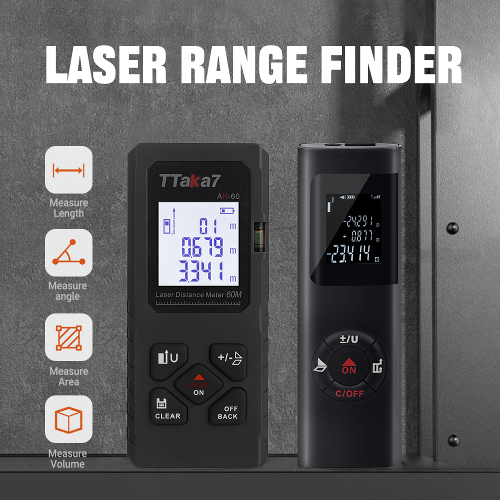 Interior Design And Construction - Baulaser-Messgerät 40M/60M Tragbarer Entfernungsmesser USB-Aufladbar für