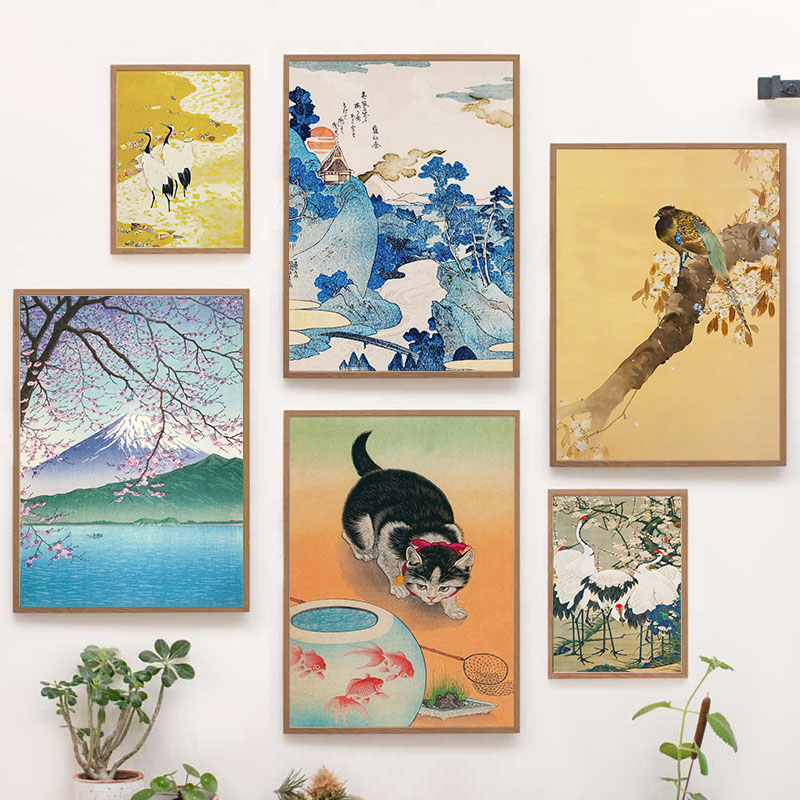 Interior Design Modern - Japanische Katsushika Hokusai Leinwand Malerei Wand