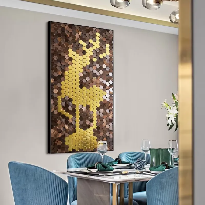 Natürliche Walnuss 3D Holz-Wan – Interior Design Modern Bewertung und Preis