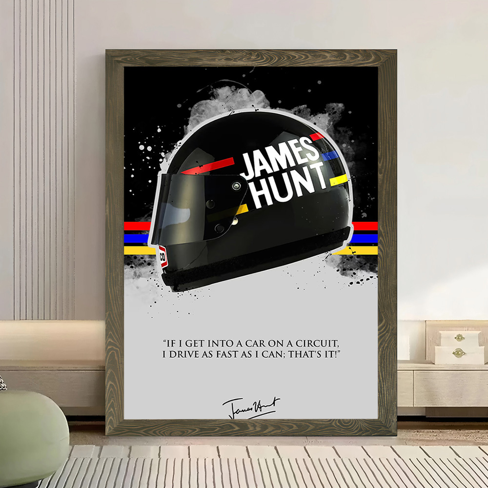 JAMES HUNT Zitat, bedruckte Le – Interior Design House Bewertung und Preis